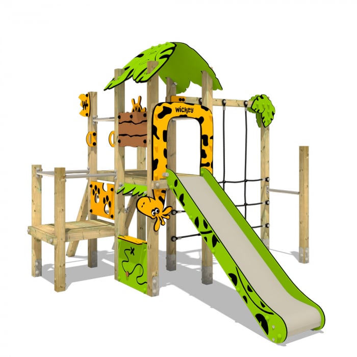 Klettergerüst Bokito ca 240x220 cm Kinderspielgerät Spielturm Kletterwand Netz 