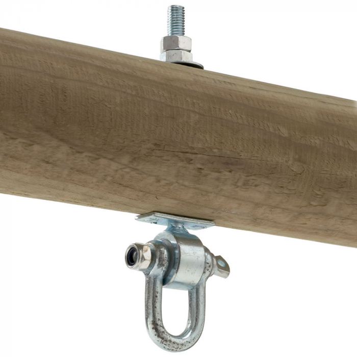 Sicherheits-Schaukelhaken mit Karabiner für Balken bis Ø 12cm LoggyLand 140 mm 