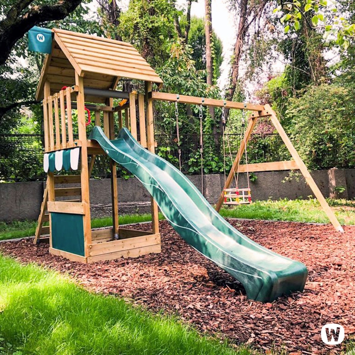 Spielturm mit Holzdach Wickey Smart Shelter 814196_k